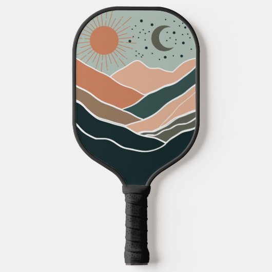 Zon en Maan Bergen Pickleball Paddle (Voorkant)