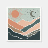 Zon en Maan Bergen Servet (Voorkant)
