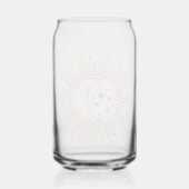 Zon en Maan Blikvorm Glas (Achterkant)