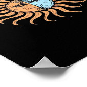 Zon en Maan  Boheems Abstract Poster (Hoek)