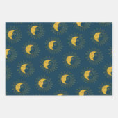 Zon en Maan Boho Line Art Golden Variety Pack Inpakpapier Vel (Voorkant 3)