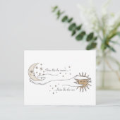 Zon en Maan Briefkaart (Staand voorkant)