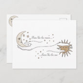 Zon en Maan Briefkaart (Voorkant / Achterkant)