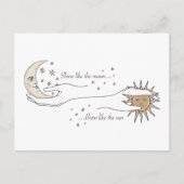 Zon en Maan Briefkaart (Voorkant)