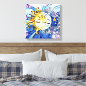 Zon en maan canvas afdruk (Insitu (Slaapkamer))