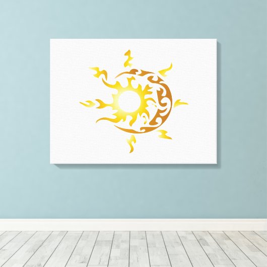 zon en maan canvas afdruk (Insitu (Houten vloer))