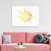 zon en maan canvas afdruk (Insitu (Woonkamer))