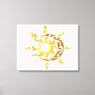 zon en maan canvas afdruk