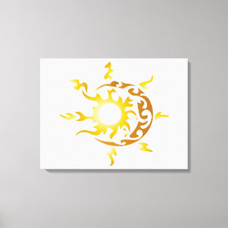zon en maan canvas afdruk