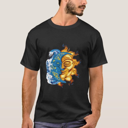 Zon en Maan dualiteit T-shirt (Voorkant)