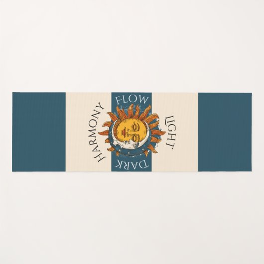 Zon en maan energiestroom yogamat (Voorkant (horizontaal))