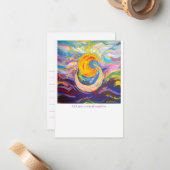 "Zon en Maan" Flat Note Kaart Notitiekaartje (Voorkant / Achterkant in situ)