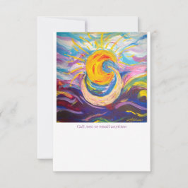 "Zon en Maan" Flat Note Kaart Notitiekaartje