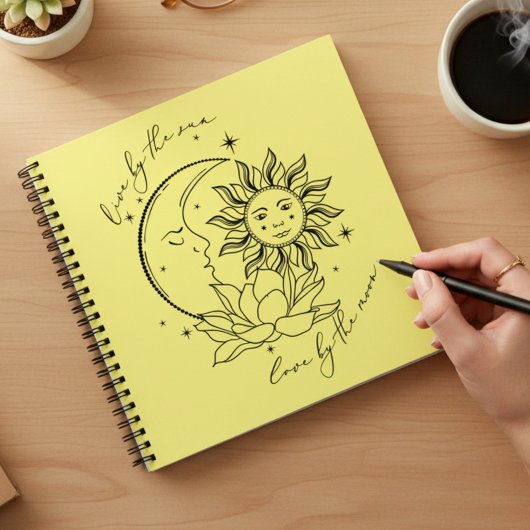 Zon en Maan Gele Notitieboek