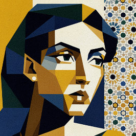 Zon en Maan Gezichts Kunst Dualisme Dag en Nacht G Poster