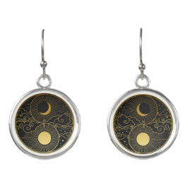 Zon en Maan/God en Godin Oorringen