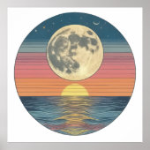 Zon en maan harmonie poster (Voorkant)