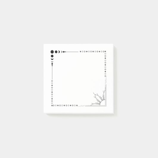 Zon en maan hebben hun post-it® notes (Voorkant)