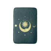 Zon en maan hemelontwerp met maanfasen badmat (Voorkant Verticaal)