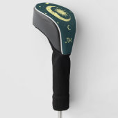 Zon en maan hemelontwerp met maanfasen golfheadcover (Schuin)