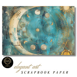 Zon- en Maan Hemelpatroon Scrapbook Papier