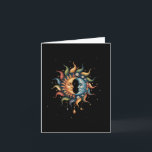 Zon En Maan Hemels Boho Mystiek Hippie 90s _2 Kaart<br><div class="desc">Zon En Maan Hemels Boho Mystiek Hippie 90s _2</div>