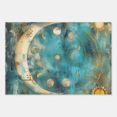 Zon en Maan Hemelse Kunst  Inpakpapier Vel (Voorkant)