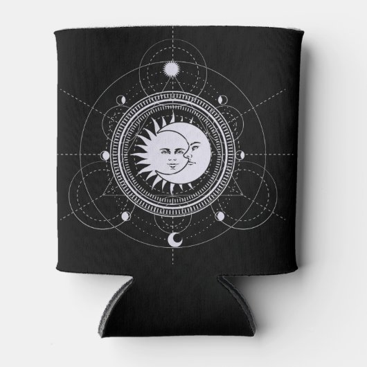 Zon en maan hemelsterren blikjeskoeler (Voorkant)