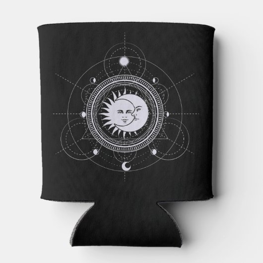 Zon en maan hemelsterren blikjeskoeler (Achterkant)