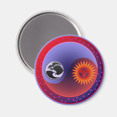 Zon en maan in evenwicht magneet (Voorkant / Achterkant)
