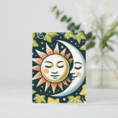 Zon en Maan Ivy Briefkaart (Staand voorkant)