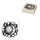 Zon en Maan Ivy Rubberstempel (Gestempeld)