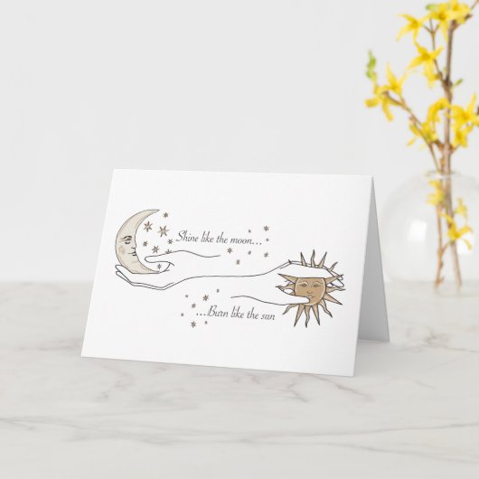 Zon en maan kaart (Gele Bloem)