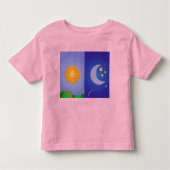zon en maan kinder shirts (Voorkant)
