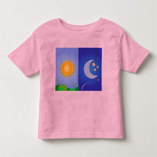 zon en maan kinder shirts (Voorkant)