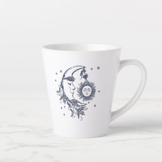Zon en Maan Latte Mok (Rechts)