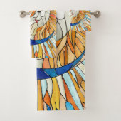 Zon en Maan Mozaïek Kunst Bad Handdoek (Insitu)