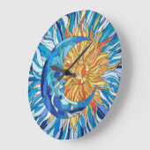 Zon en Maan Mozaïek Kunst Grote Klok (Hoek)