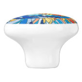 Zon en Maan Mozaïek Kunst Keramische Knop (Zijkant)