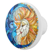 Zon en Maan Mozaïek Kunst Keramische Knop (Rechts)