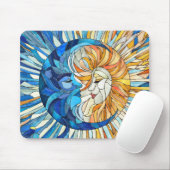 Zon en Maan Mozaïek Kunst Muismat (Met muis)