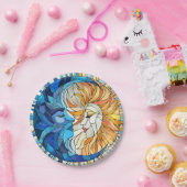 Zon en Maan Mozaïek Kunst Papieren Bordje (Feest)