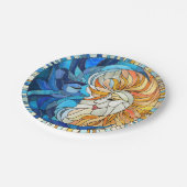 Zon en Maan Mozaïek Kunst Papieren Bordje (Gekanteld)