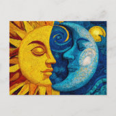Zon En Maan - Ontwerp 1 Feestdagenkaart (Voorkant)