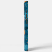 Zon En Maan Op Blauwe Case-Mate iPhone Case (Achterkant / Links)