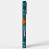 Zon En Maan Op Blauwe Case-Mate iPhone Case (Achterkant / Rechts)