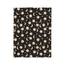 Zon en maan op zwart