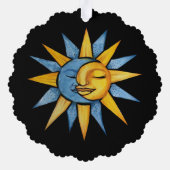 Zon en Maan Ornament Kaart (Achterkant)