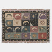 Zon- en Maan Patchwork Geweven Deken (Voorkant)