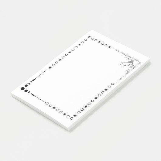 Zon en maan post het notities groot post-it® notes (Schuin)